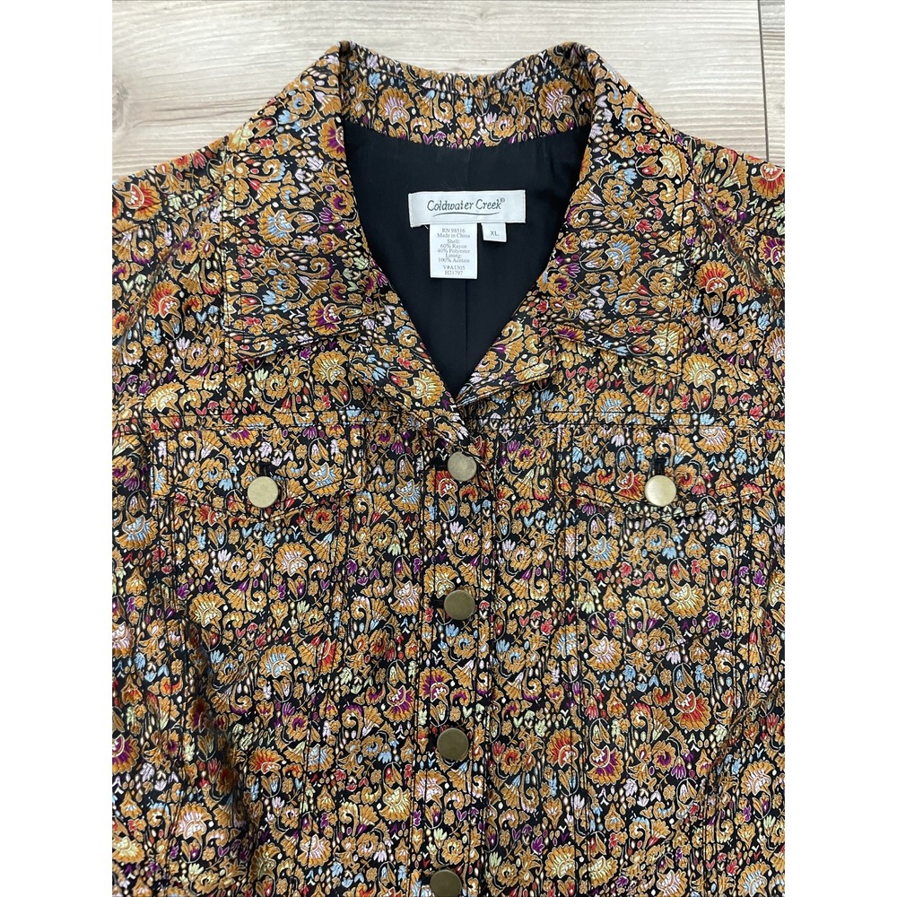 Coldwater Creek Floral Jacquard Blazer Jacket, Casual, Dressy XL - Picture 3 of 6